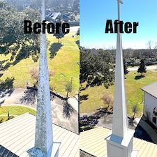 Tall-Church-Steeple-Cleaning-in-Pensacola-Florida 3